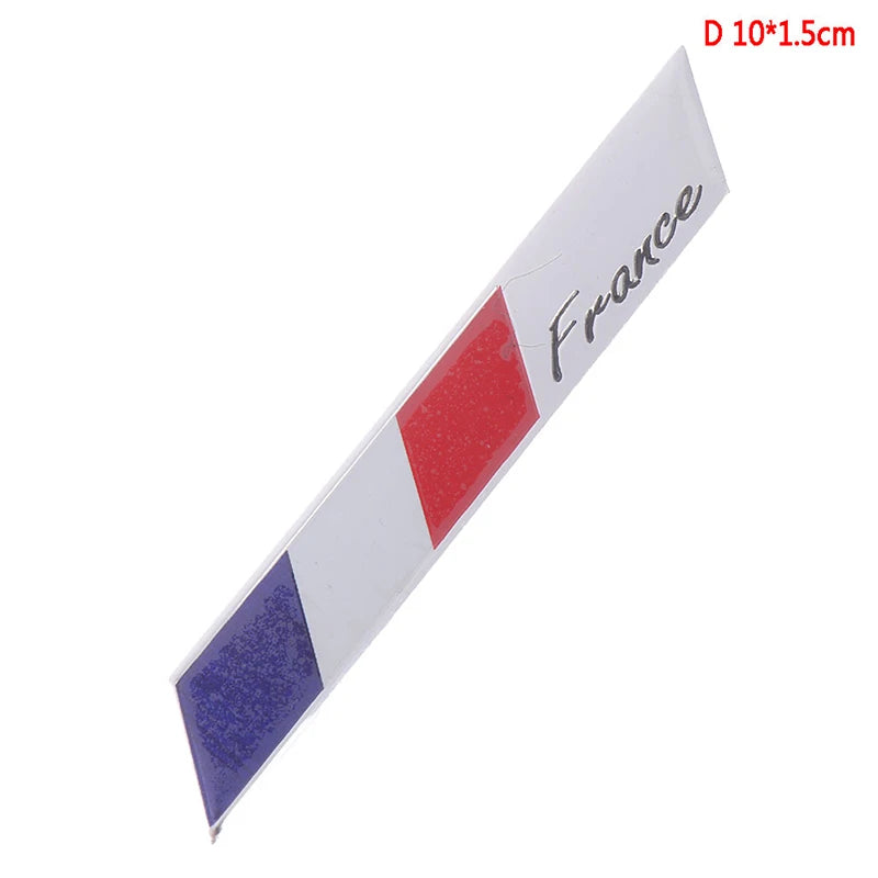 1Pc French flag logo emblem alloy badge car motorcycle decor stickers Oasis Select D