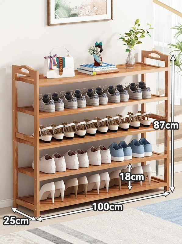 Simple household floor standing shoe rack, multi-layer space saving dormitory storage, economical small shoe cabinet Oasis Select Five layers 100cm