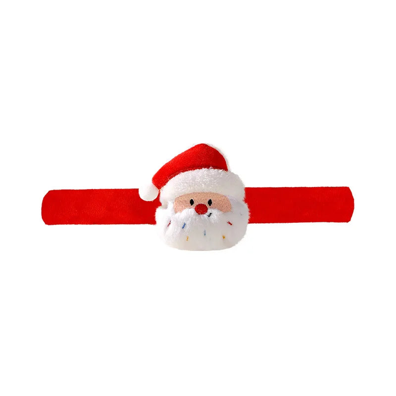 Christmas Decorations Plush Santa Claus Papa Ring Cartoon Cute Bracelet Toys Children's Gifts Oasis Select