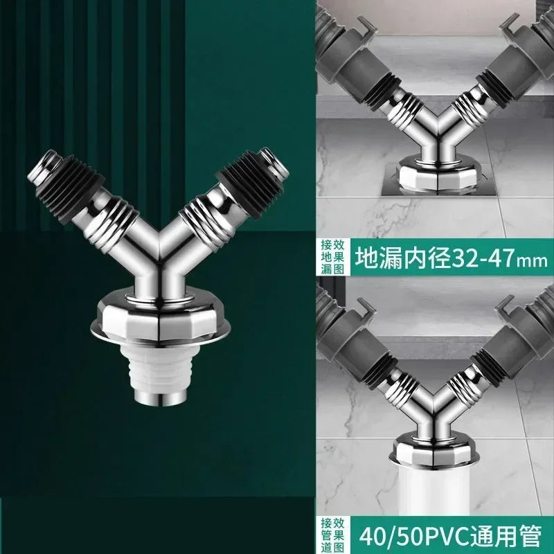 Washing Machine Floor Drain Adapter Anti-overflow Deodorant Snap Joint Universal Sewer Elbow Pipe Connector Bathroom Accessories Oasis Select C