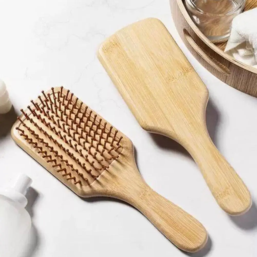 Bamboo Hair Brush,Natural Wooden Bamboo Comb Paddle Detangling Hair Brush Wide-tooth And Tail Comb For Thick/Thin/Curly/Dry Hair Oasis Select