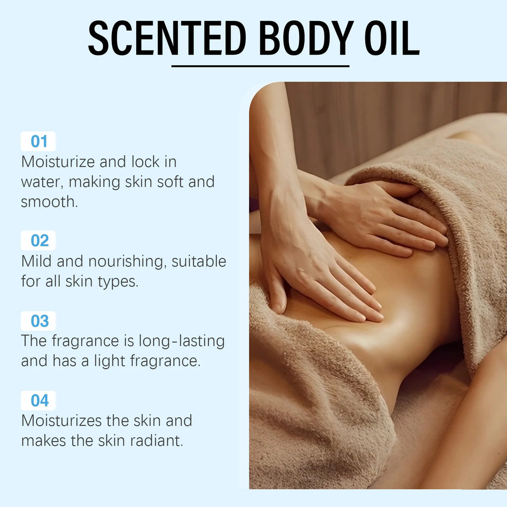 OceAura Vanilla Body Massage Oil – Moisturizing SPA Oil 100ml