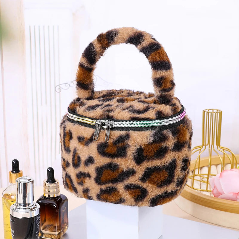 Large Leopard Print Makeup Bag – Travel Cosmetics Organizer