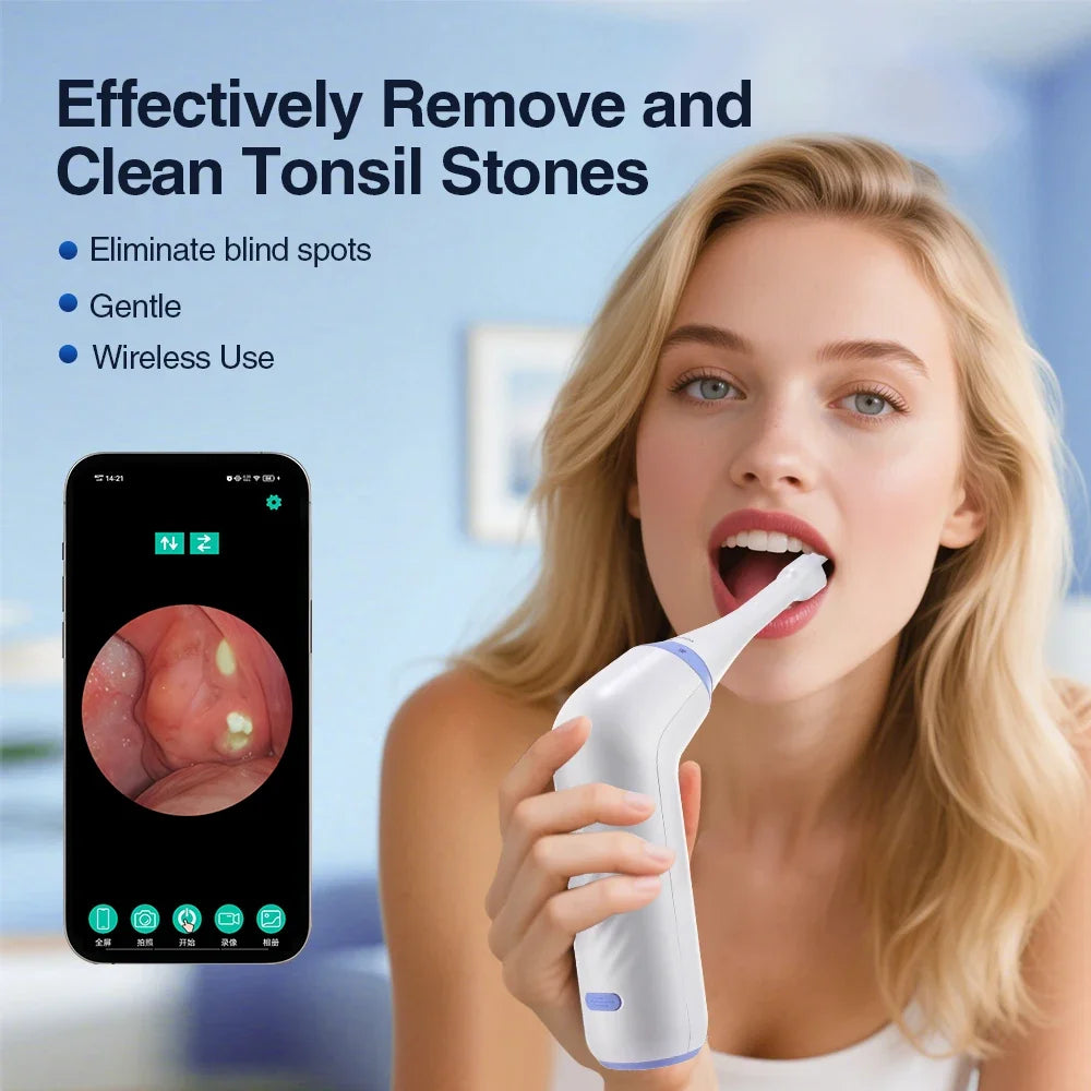 Hailicare Electric Tonsil Stone Remover – HD Camera & LED