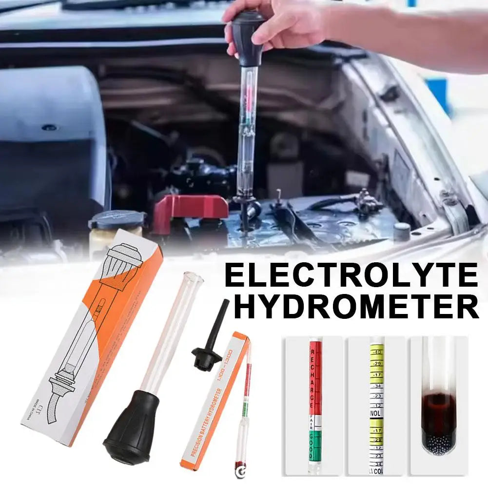 Battery Hydrometer 1.10-1.30 Battery Electric Density Meter Electric Gravidness Suction Acid Tester Electrolyte Lead Flooded Oasis Select