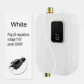 Instant Water Heater 220V 3500W Mini Electric Tankless Hot Water Heater Bathroom Kitchen Washing with LCD Display for Shower Oasis Select US
