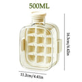 Ice Mold Bottle 2-in-1 Iced Drink Making Easy Release Ice Maker Ice Cube Bottle with Straw Easy Release Water Bottle Ice Mold Oasis Select White 500ML