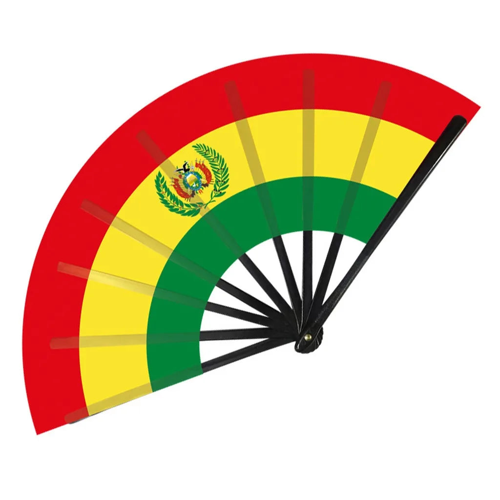 22cm Folding Hand Fan South America 8 Country Flags Cheering Fan For Sports Events Parties And Festival Celebrations Oasis Select color 3