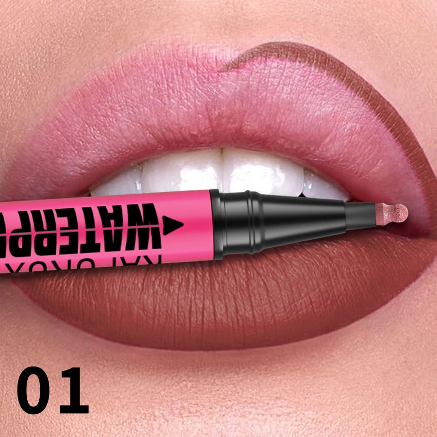 KAFURUX Matte Liquid Lip Liner – 12 Colors, Waterproof