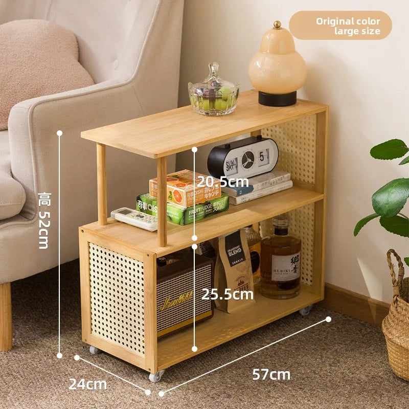 Movable pulley modern simple coffee table household storage side cabinet new sofa side table Oasis Select Primary 55 long