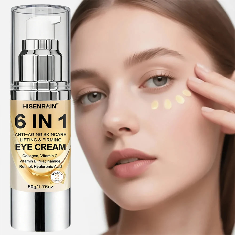 HISENRAIN 6-in-1 Eye Cream – Dark Circles & Wrinkles | 50g Eye Cream Oasis Select