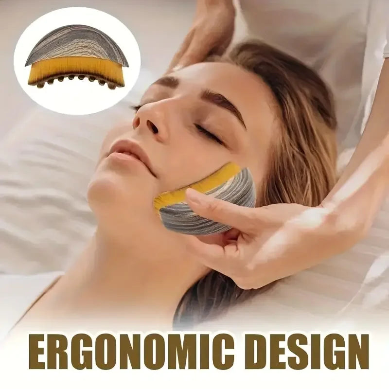 1PC Lymphatic Drainage Brush for Face & Body, Ergonomic Massager Tool, Fits Skin Contours, Detox & Relaxation Oasis Select