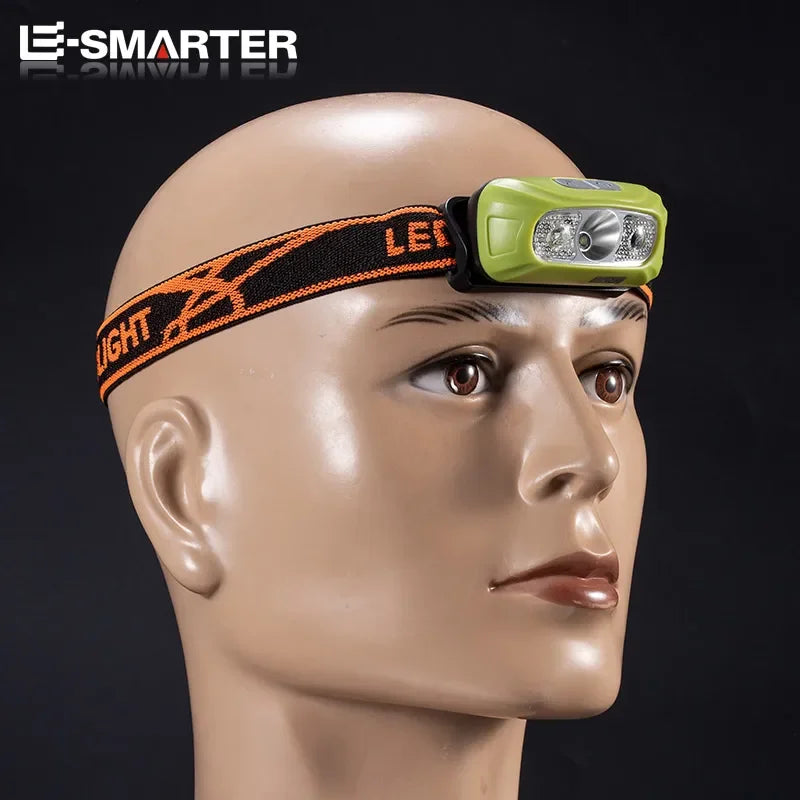 Portable Mini Sensor Headlamp LED Strong USB Rechargeable Head Light Flashlight Night Fishing Camping Headlights Front Lantern Oasis Select