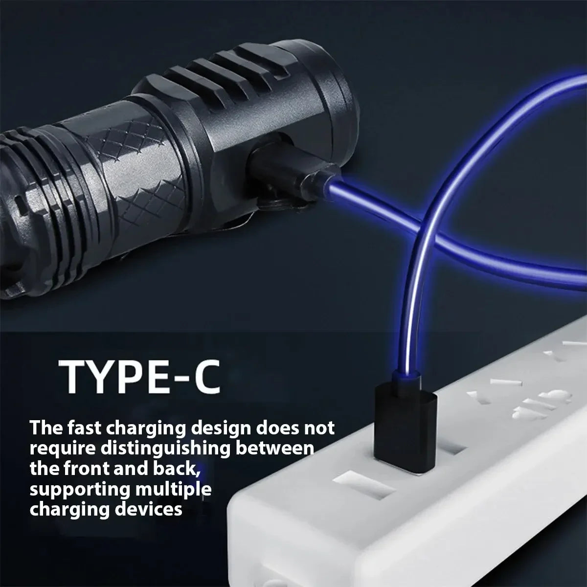 ESMARTER Mini 3-LED Rechargeable Flashlight | 1800 Lumen Type-C