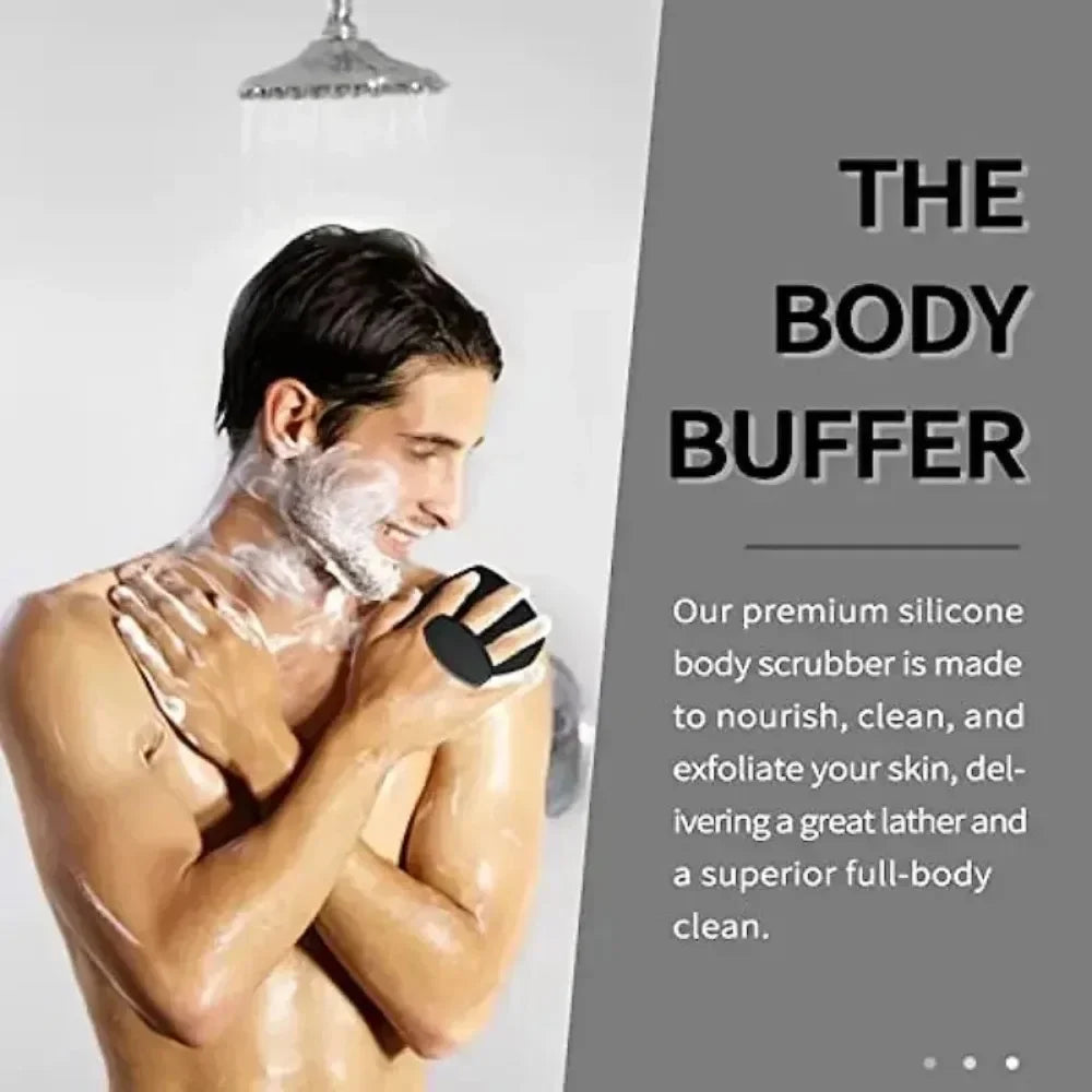 Soft Silicone Body Shower Scrub Brush, Handheld Facial Cleansing Oval Tool Gentle Exfoliation Massage Skin Bathroom Accessory Oasis Select