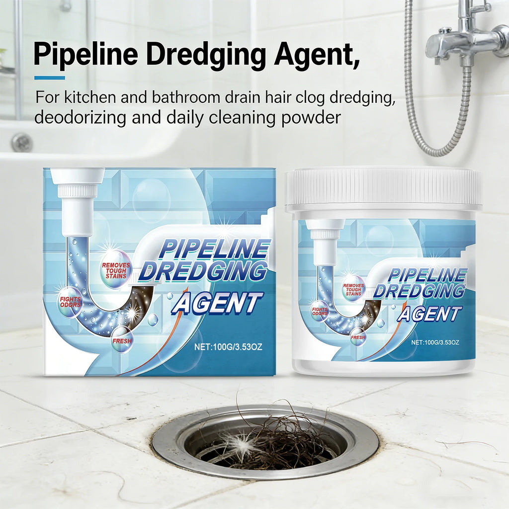 Pipeline Dredging Agent for Household Kitchen Bathroom Drainage Pipe Descaling Eliminate Odors Hair Blockage Unblocking Powder Oasis Select