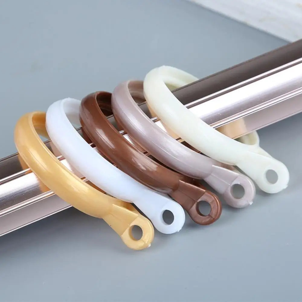 Elegant Strong Solid Color Simple Mute Thicken Curtain Rings Hanging Loop Buckle Roman Rod Clip Hook Curtain Accessories Oasis Select