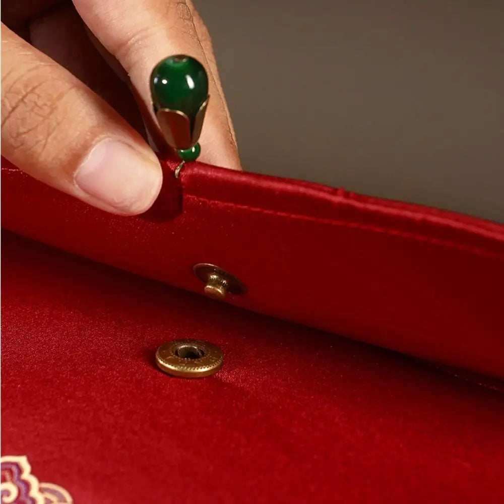 Chinese Brocade Red Envelope HongBao – Embroidered Tassel