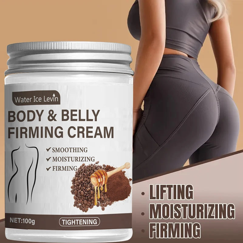 Caffeine Collagen Firming Cream - 100g, Contains Caffeine and Coconut Oil, Rich in Vitamin E, Fragrance-Free, Tightens and Lifts the Abdomen, Thighs, Buttocks, Arms, All Skin Types, Hypoallergenic, Whitening Effect Oasis Select