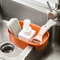1pc - Plastic Drain Basket Filter, Rice Bowl, Drain Basket, Fruit Bowl, Laundry Basket, Handle, Home Kitchen Organizer Oasis Select Orange