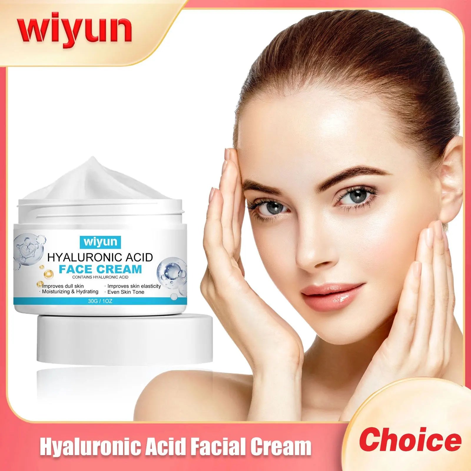 WIYUN Hyaluronic Acid Face Cream – Pore Minimizing & Brightening