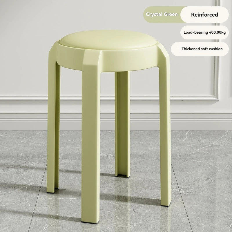 Plastic dining stools for home use in Nordic restaurants. Soft bag stools can be stacked for backup and high stools can be queue Oasis Select Crystal Green-27cm