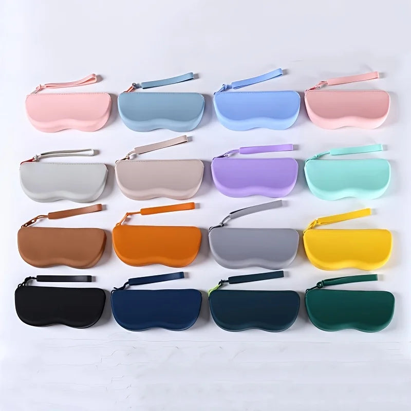 Multi-color Silicone Zipper Glasses Bag Storage Bag, Multi-purpose Small Anti-fall Debris Eyeglass Case Sunglasses Case Oasis Select