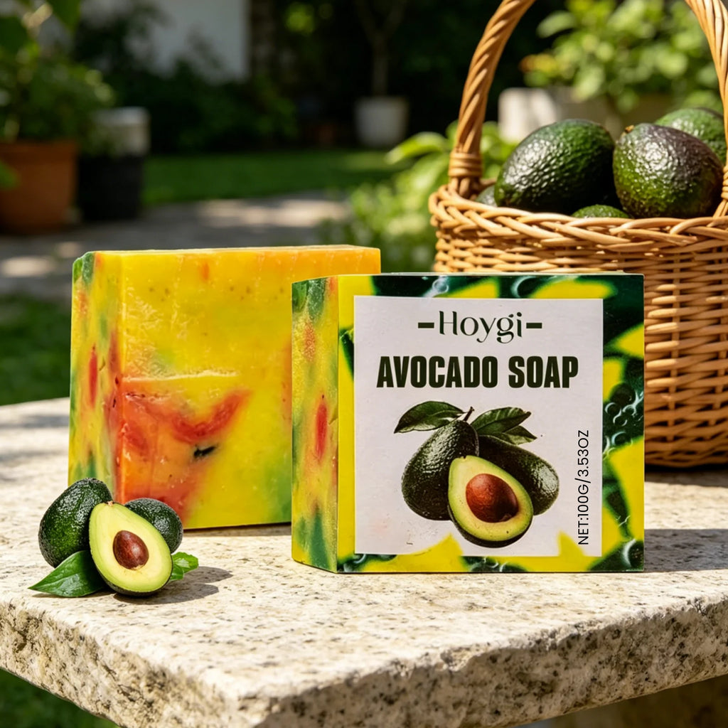 Hoygi Avocado Soap Even Skin Tone Brightening Skin Nourishing Moisture Lock Softening Skin Repairing Natural Handmade Soap 100g Oasis Select