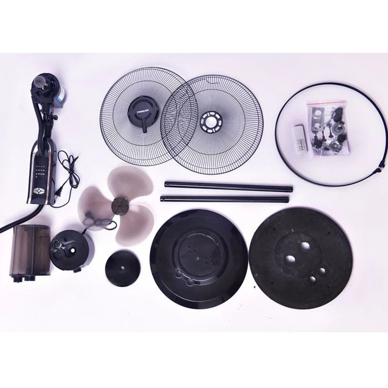 3.2L Mist Floor Fan – Remote, Oscillating, 3-Speed, 75W