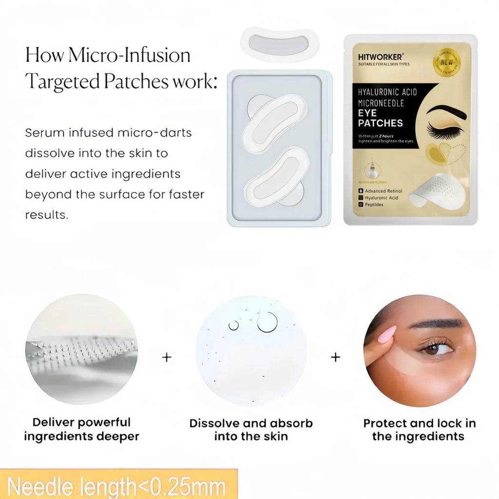 2-pack hyaluronic acid eye mask - provides moisture and nutrients to the skin, suitable for all people, gentle and non irritatin Oasis Select