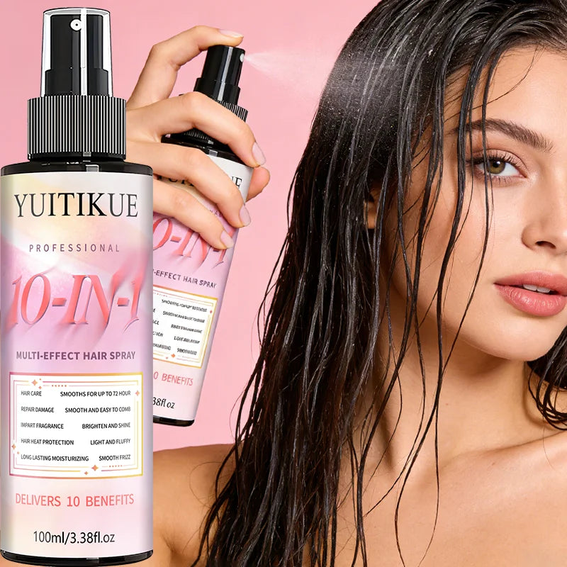 YUITIKUE 10-in-1 Hair Spray – Heat Protection & Frizz Control