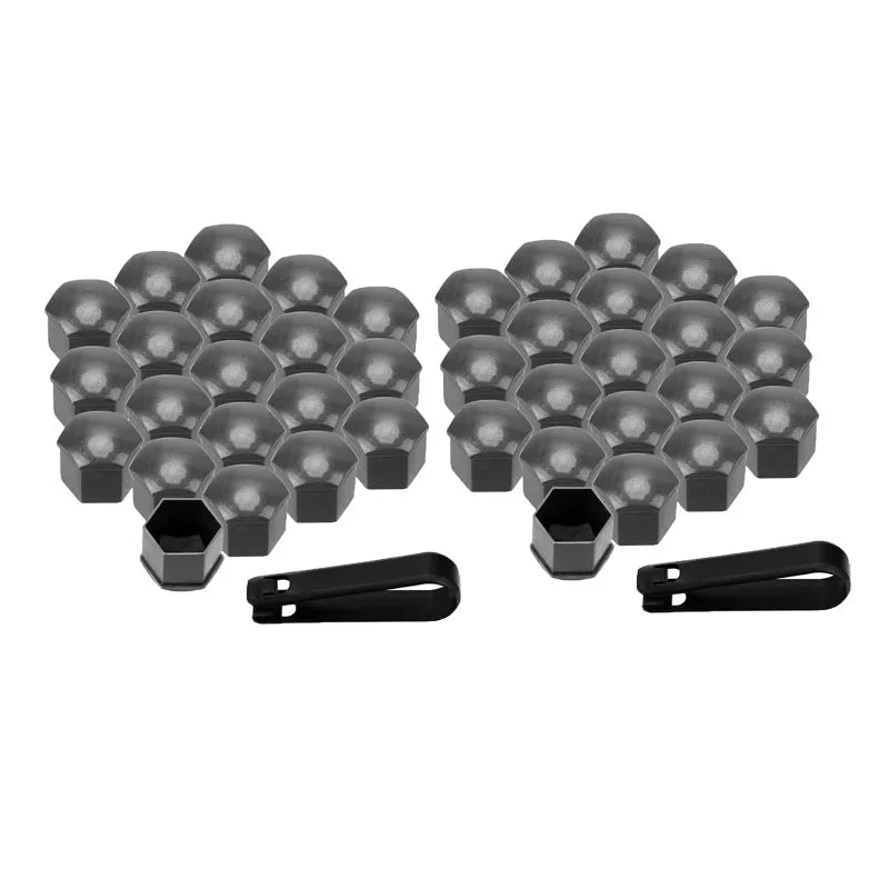 20/40Pcs Universal Anti-Rust 17 19 21mm ABS Auto Trim Tyre Wheel Nut Screw Bolt Protection Covers Cap Car Accessories Oasis Select 40Pcs grey 17mm