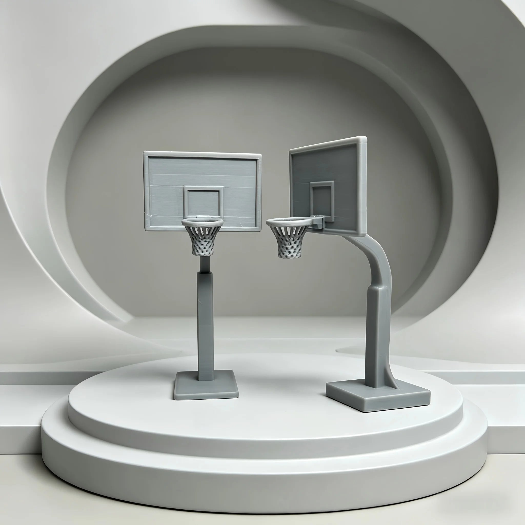 Mini Basketball Hoop Model Scale Basketball Stand Sports Accessory for Miniature Scene Decor Ornament Dollhouse Accessories Gift Oasis Select
