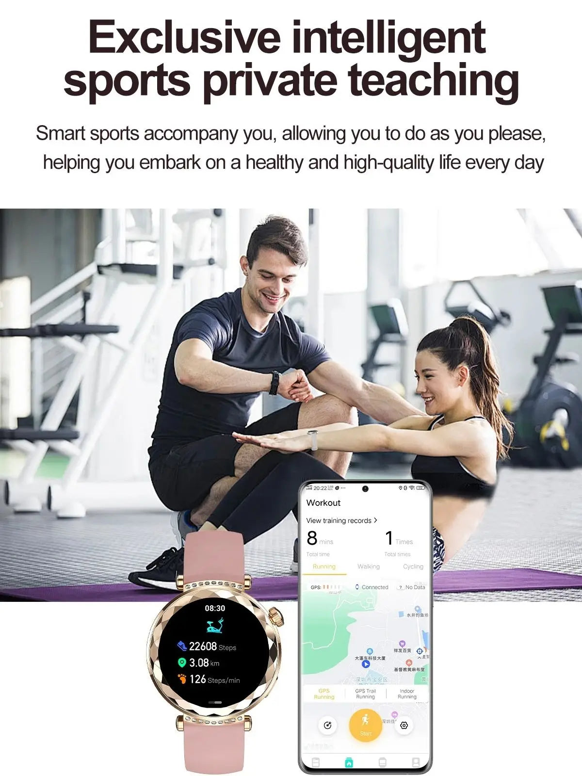 MINGCC HK88 Women's Smartwatch – AMOLED, NFC & Bluetooth
