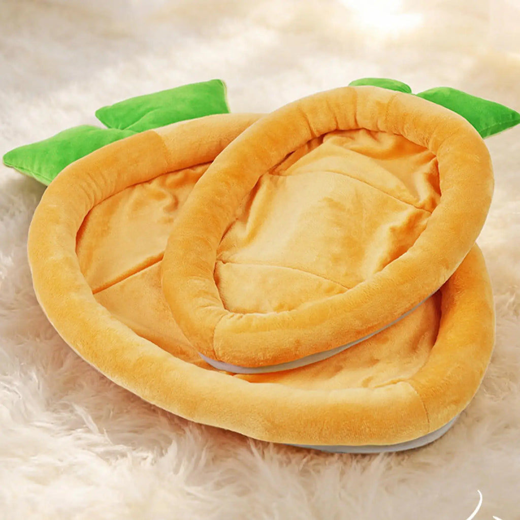 Warm Carrot Shaped Bunny Mat Soft Breathable Cute Sofa Mat for Pet Small Animal Hamster Bunny Puppy Kitty Sleeping Bed Mat Oasis Select