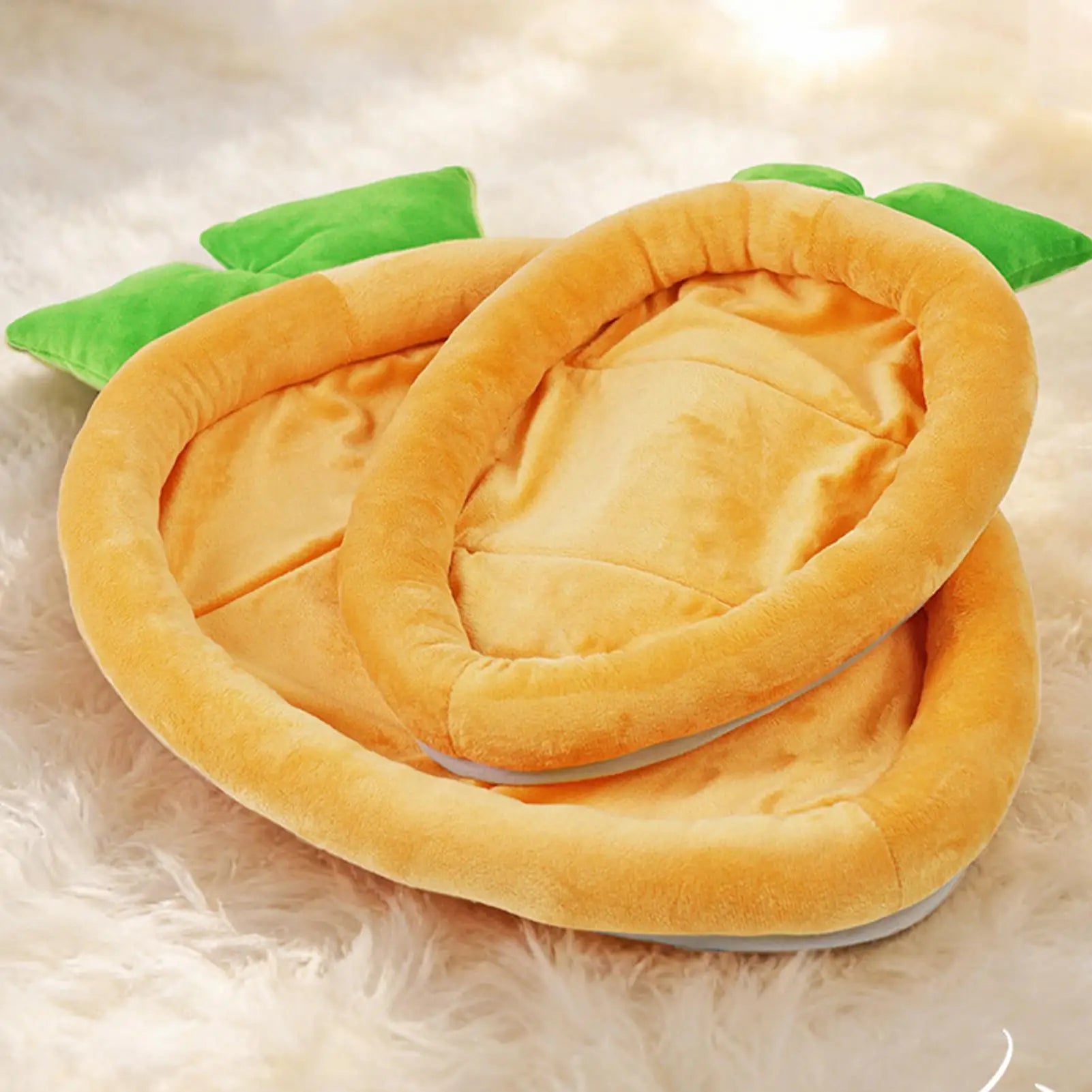 Warm Carrot Shaped Bunny Mat Soft Breathable Cute Sofa Mat for Pet Small Animal Hamster Bunny Puppy Kitty Sleeping Bed Mat Oasis Select