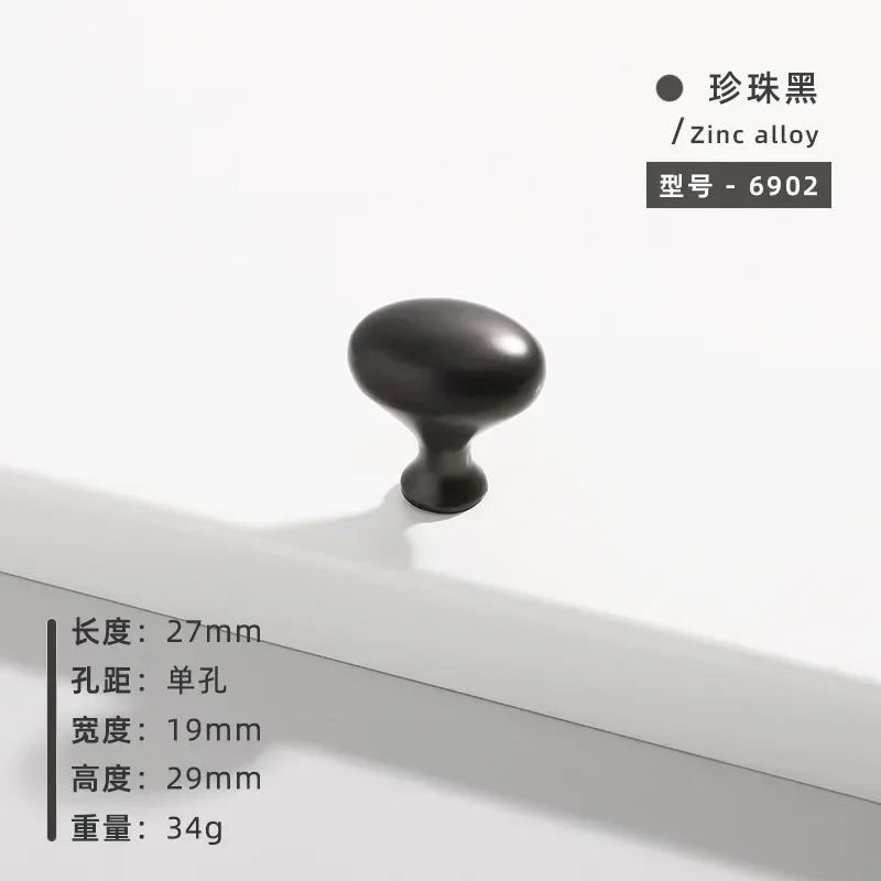 Minimalist Cabinet Door Knobs and Handles Pigeon Egg Oval Drawerknobs Wardrobe Handles for Furniture Oasis Select S-pearl ash 27MM