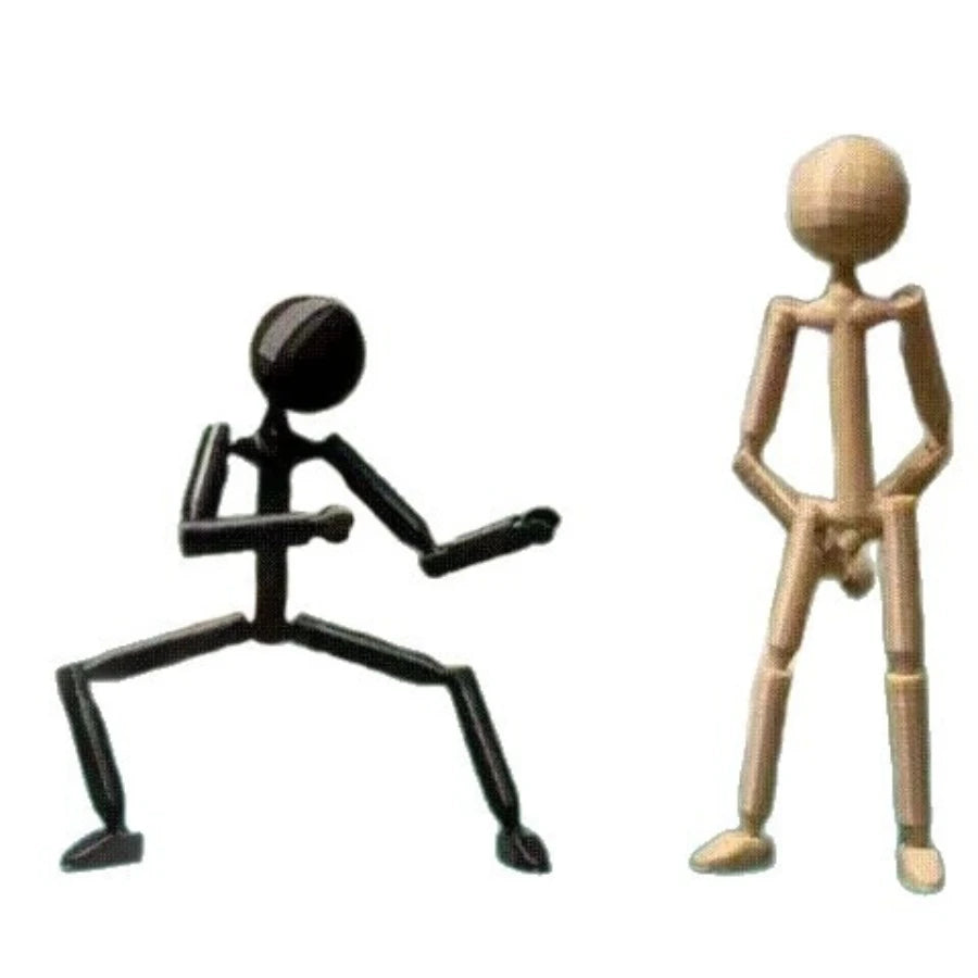 Articulated Posable Stick Figure Creative Multi-Style Movable Joint Figurine Home Office Desktop Decor Ornament Idear Gift Oasis Select