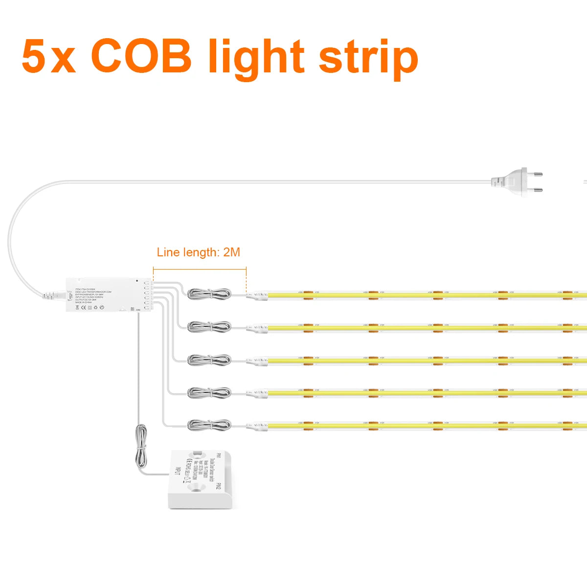 1-10PCS COB LED Cabinet Strip Lights with Double Door Sensor Swtich Night Light Integrated Lighting Proximity Induction Switch Oasis Select