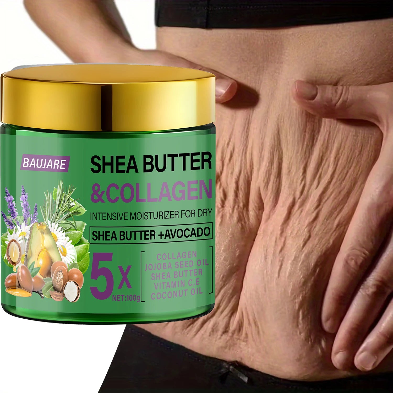Shea Butter & Collagen Face Cream – Dry Skin Moisturizer Face & Body Cream Oasis Select