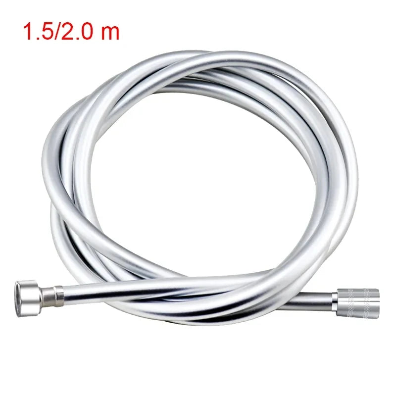 1.5/2.0M PVC Silicone Shower Head Hose Flexible Pipe Tube High Pressure Water Powerful Multilayer Plumbing Bathroom Accessories Oasis Select