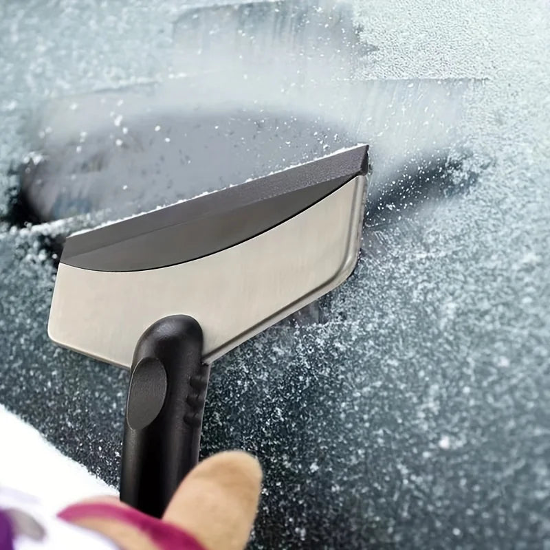 1Pc Car Snow Shovel Winter Windshield Defrosting Ice Scraper Tool Stainless Steel Car Windshield Snow Remover Car Accessories Oasis Select