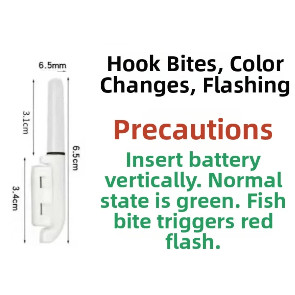Fishing Bite Alarm with Electronic Sensor and LED Light Bell Indicator for Rods Designed for Outdoor Use and Night Fishing Oasis Select H