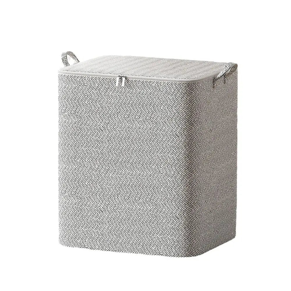 Large-Capacity Clothes Storage Bag Closet Organizers Dust-proof Quilt Storage Basket with Lids Zipper With Handle Oasis Select -150L