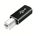 USB B Male to USB-C Female Adapter – Printer & MIDI USB Adapter Oasis Select Type-C to B ZT Black
