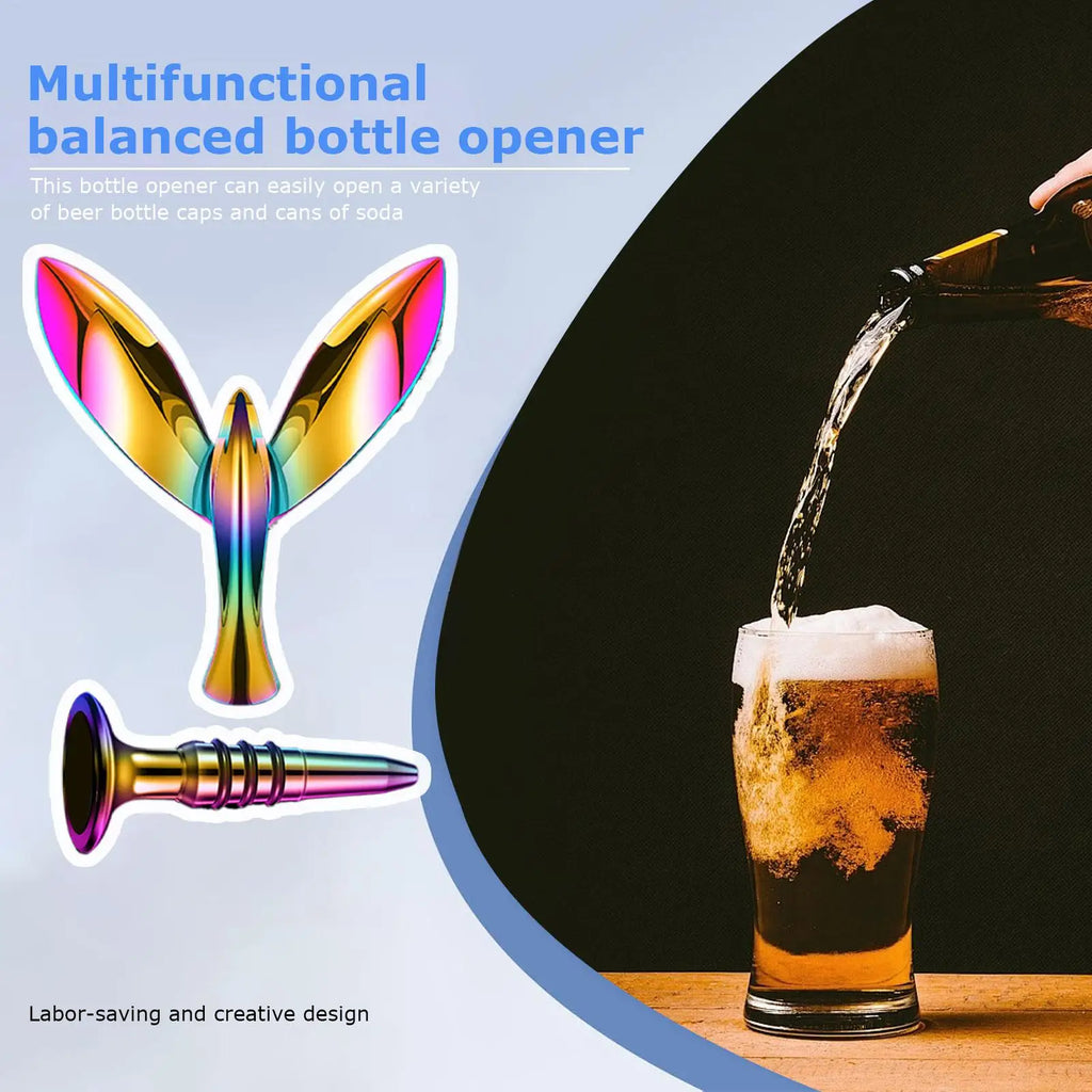 Beer Bottle Openers Manual Bottle Lids Opener Kitchen Tool Balanced Bird Bottle Opener for Bar Kitchen Home Parties Oasis Select