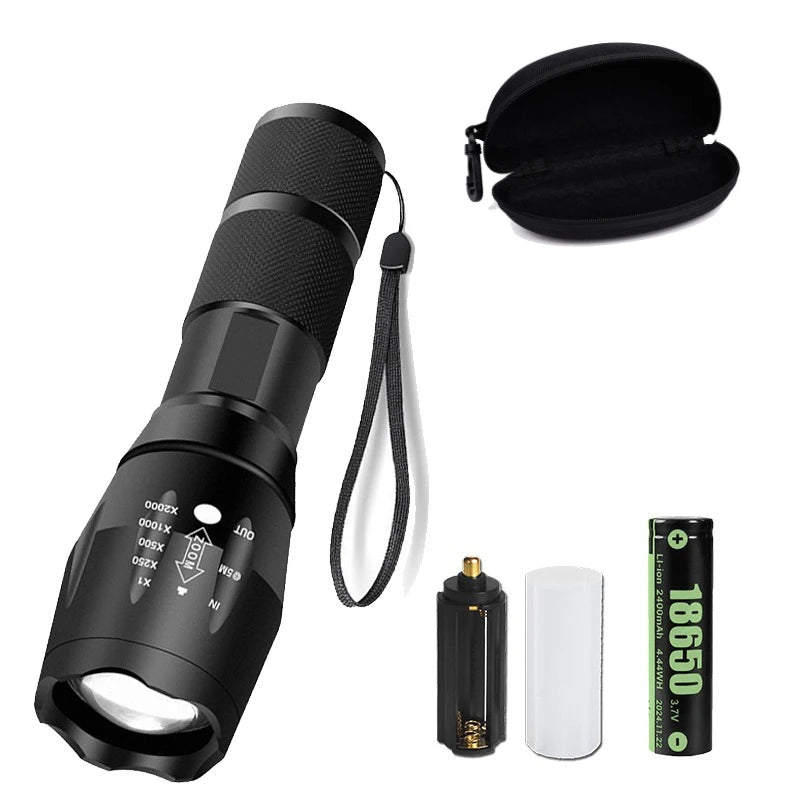ZHIYU Zoomable LED Tactical Flashlight – Waterproof, 5 Modes