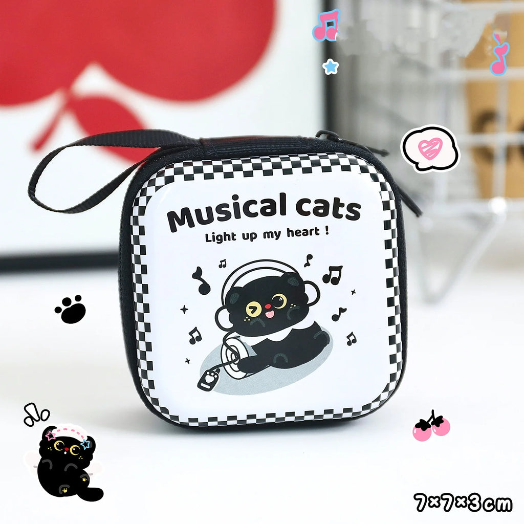 Cute Cat Tinplate Coin Purse | Mini Storage Box for Keys & Earbuds