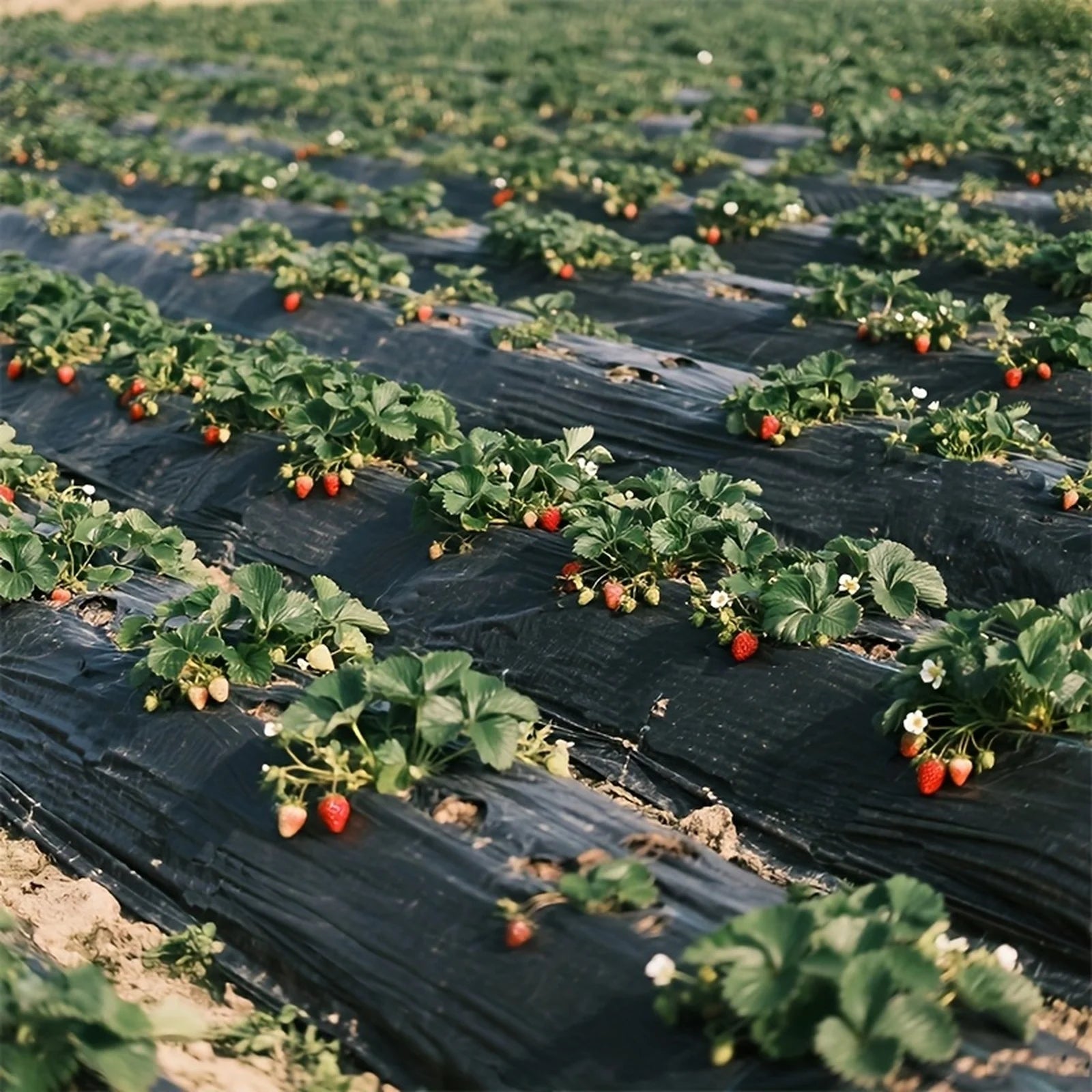Black Weed Control Cloth with Planting Holes – 60cm x 10m Weed Control Fabric Oasis Select