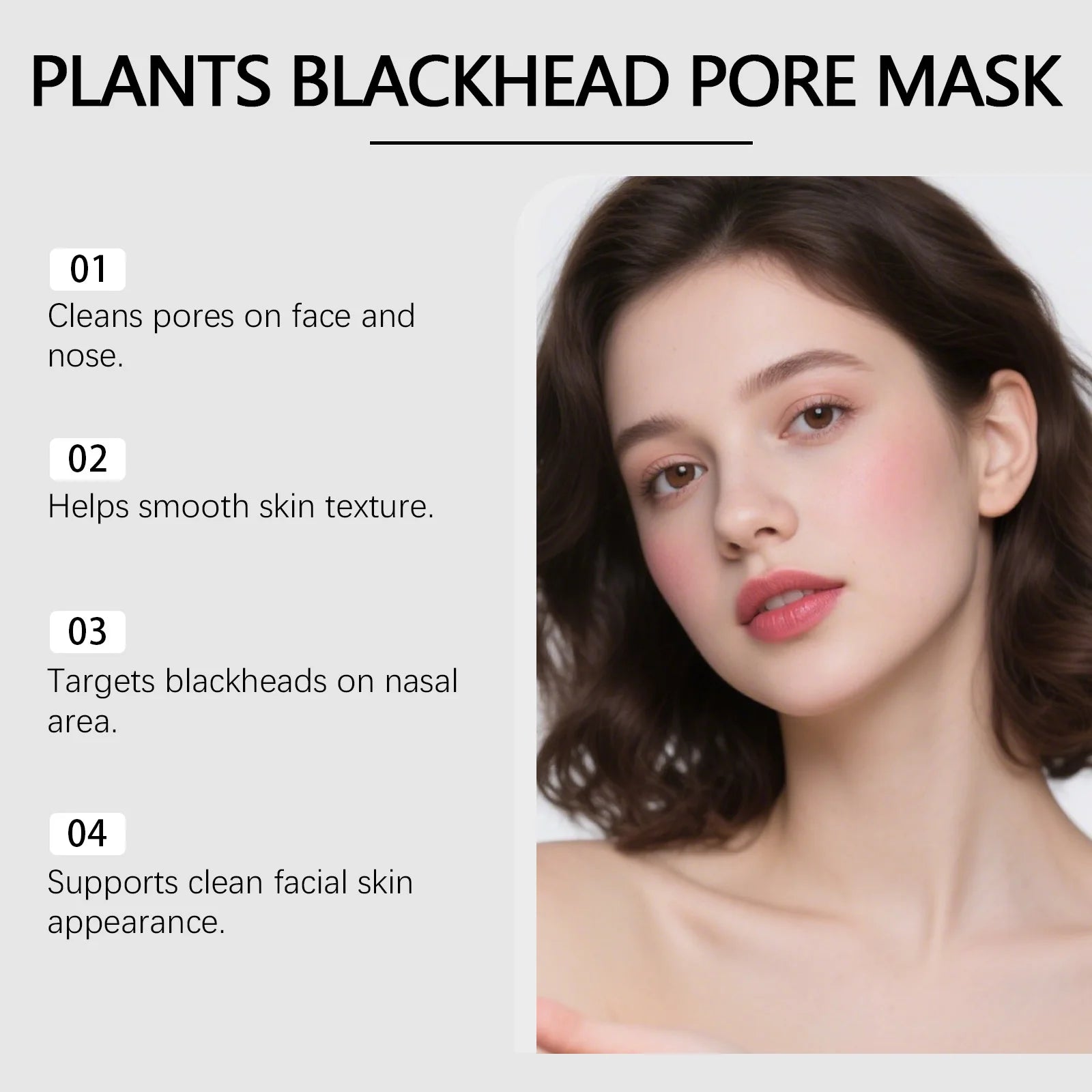 Bamboo Charcoal Blackhead Mask Peel Off Pore Cleansing Nose Mask for Deep Dirt Oil Removal Blackhead Cleansing Skincare Oasis Select